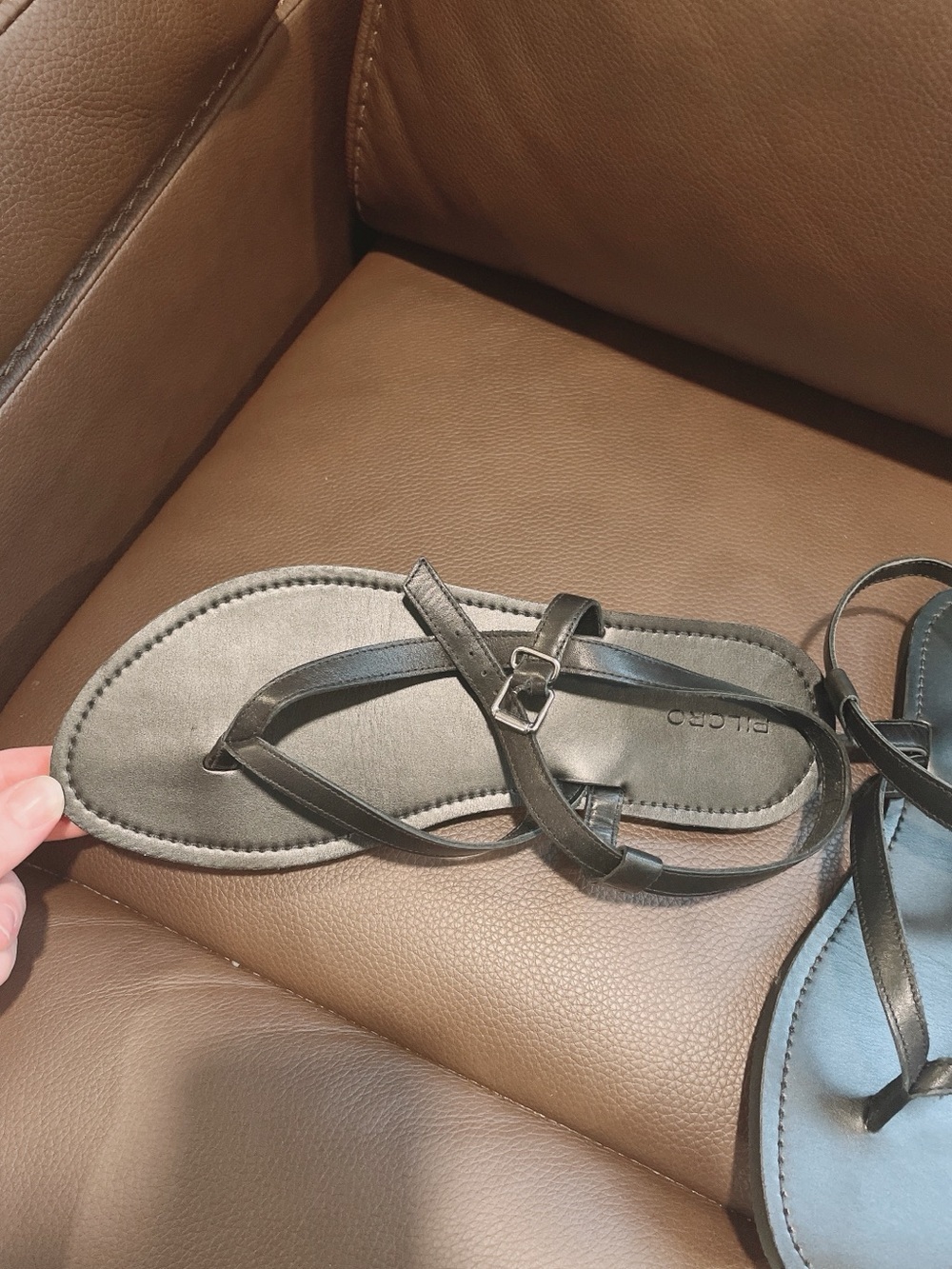 Anthropologie Pilcro Black Thong Sandals Size 39 - Picture 4 of 7